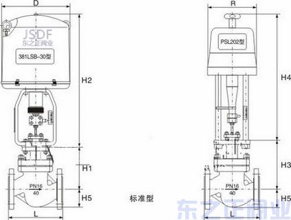 電子式電動套筒調(diào)節(jié)閥尺寸圖